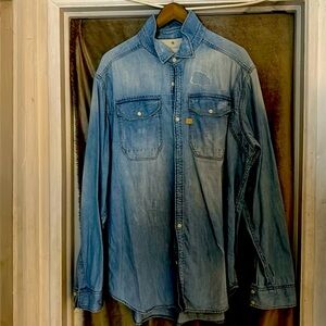 Gstart lond skeeve denim shirt
